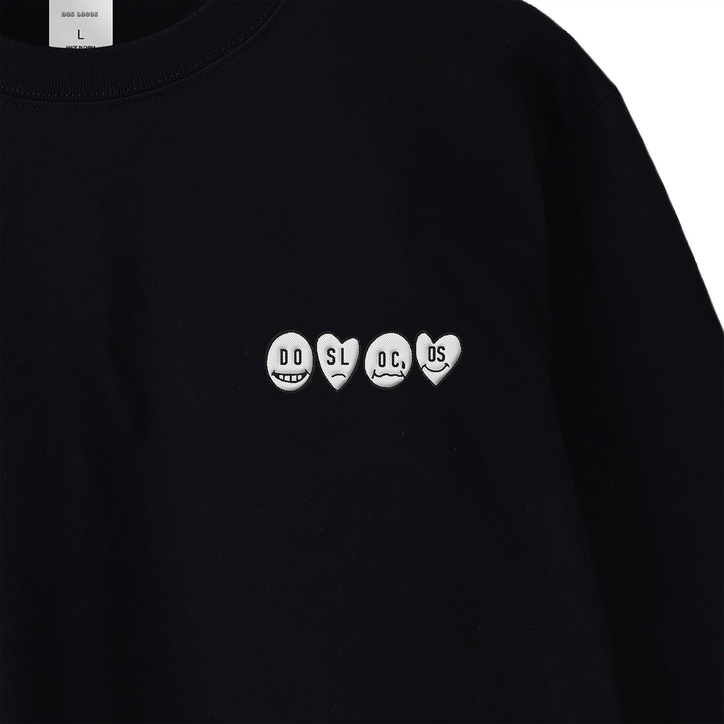 ロンT 刺繍ロゴ black image