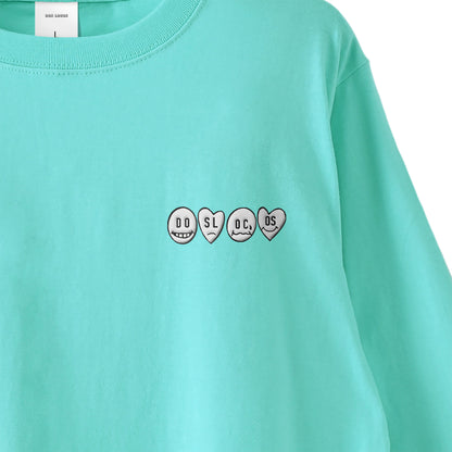 ロンT 刺繍ロゴ pastel-emerald image