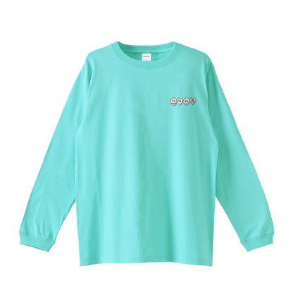 ロンT 刺繍ロゴ pastel-emerald image