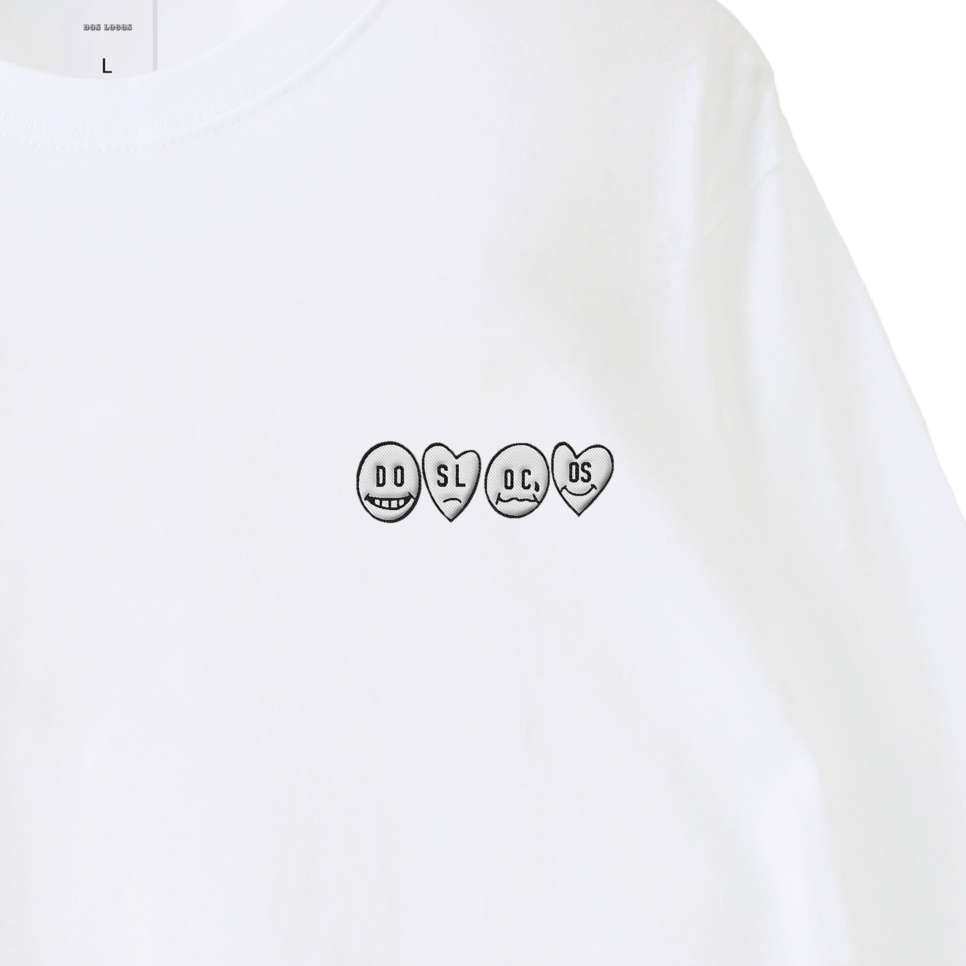 ロンT 刺繍ロゴ white image