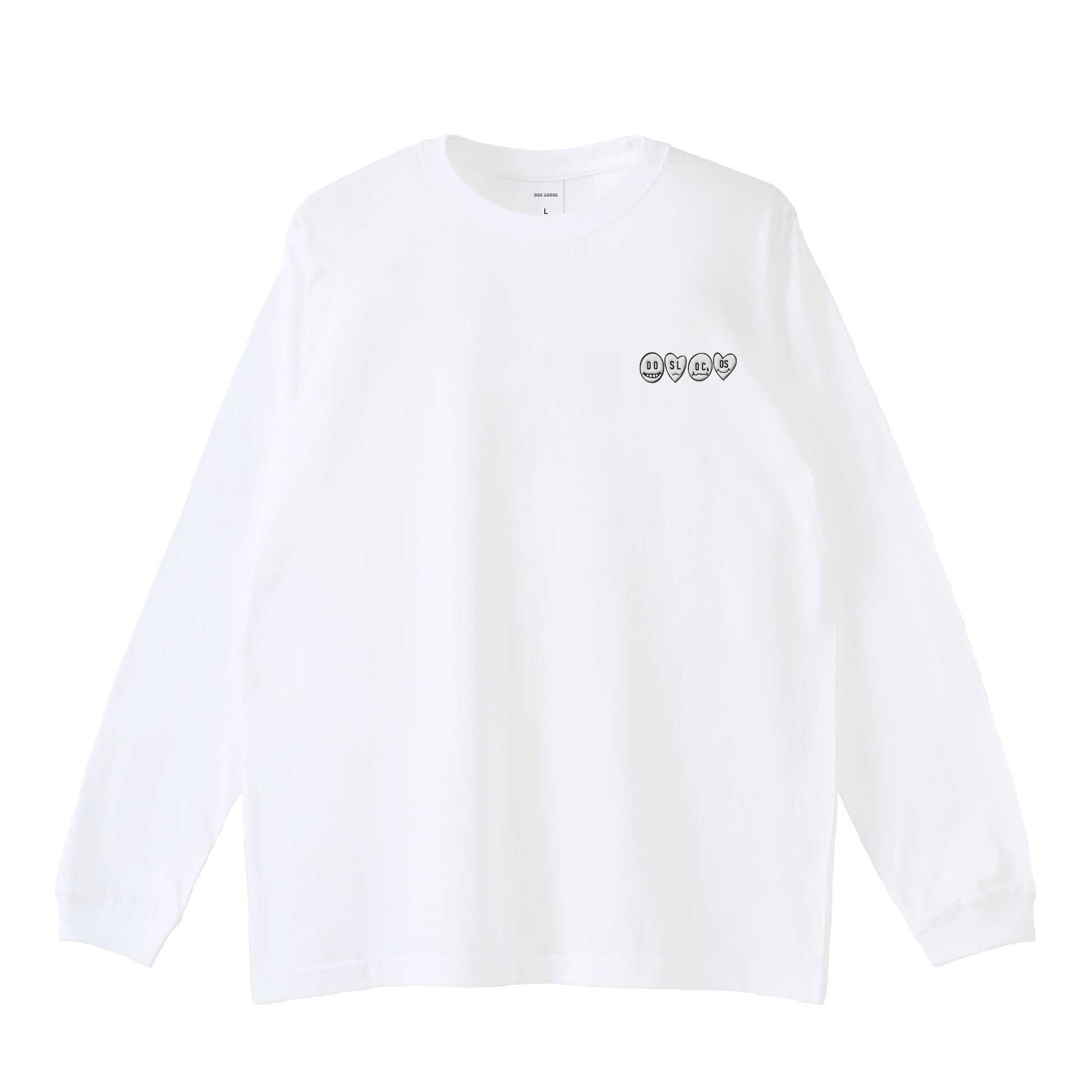 ロンT 刺繍ロゴ white image