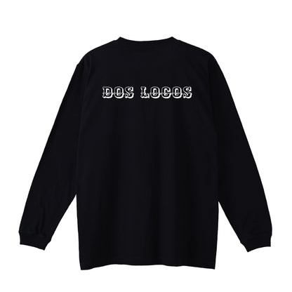 袖リブロンティー　スカルローズ black image