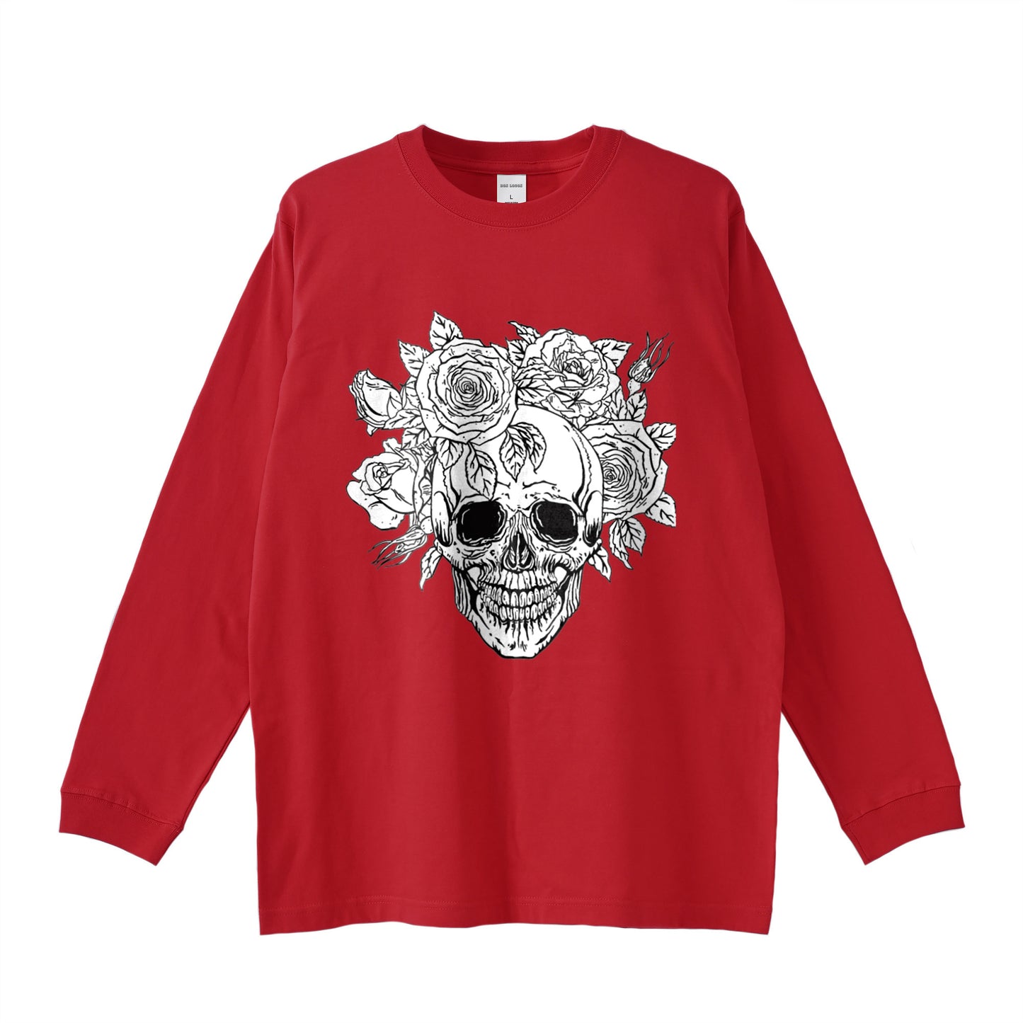 袖リブロンティー　スカルローズ red image