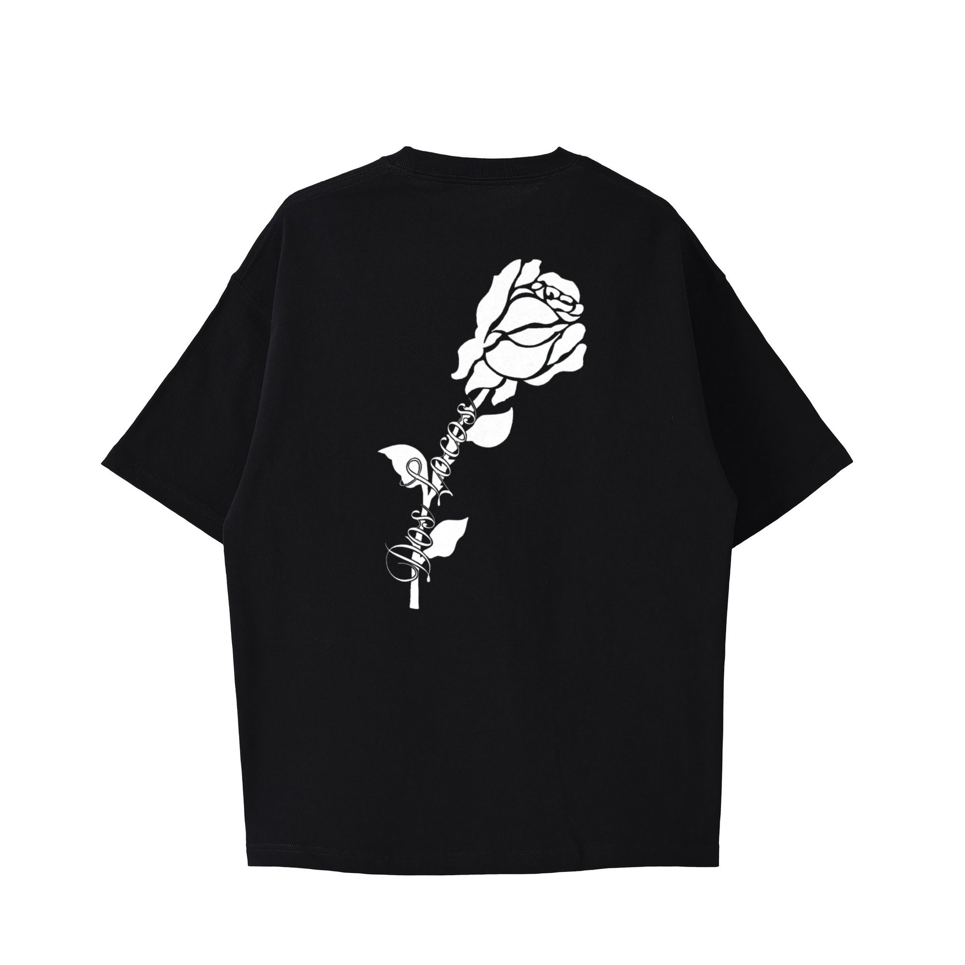 Tシャツ　ローズ black image