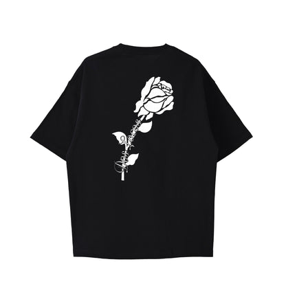 Tシャツ　ローズ black image