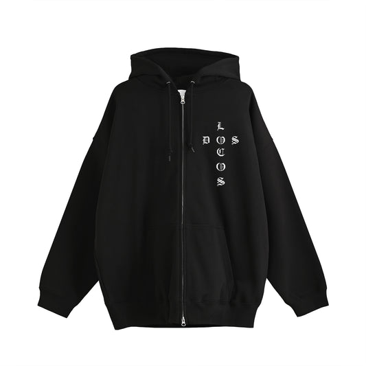 ジップパーカー black image