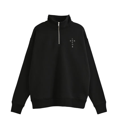 ハーフジップスウェット black image