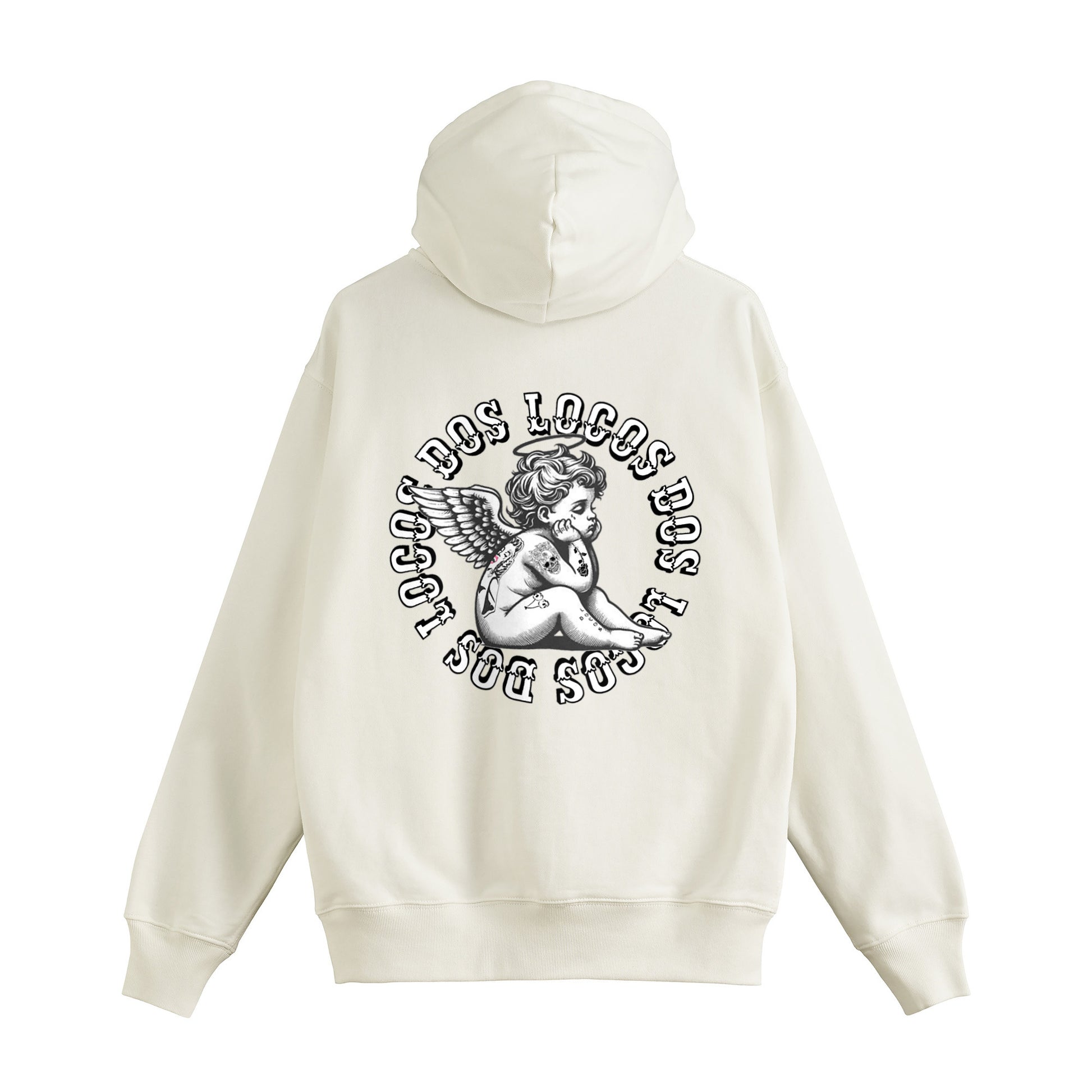 裏パイルジップパーカー　天使 white image