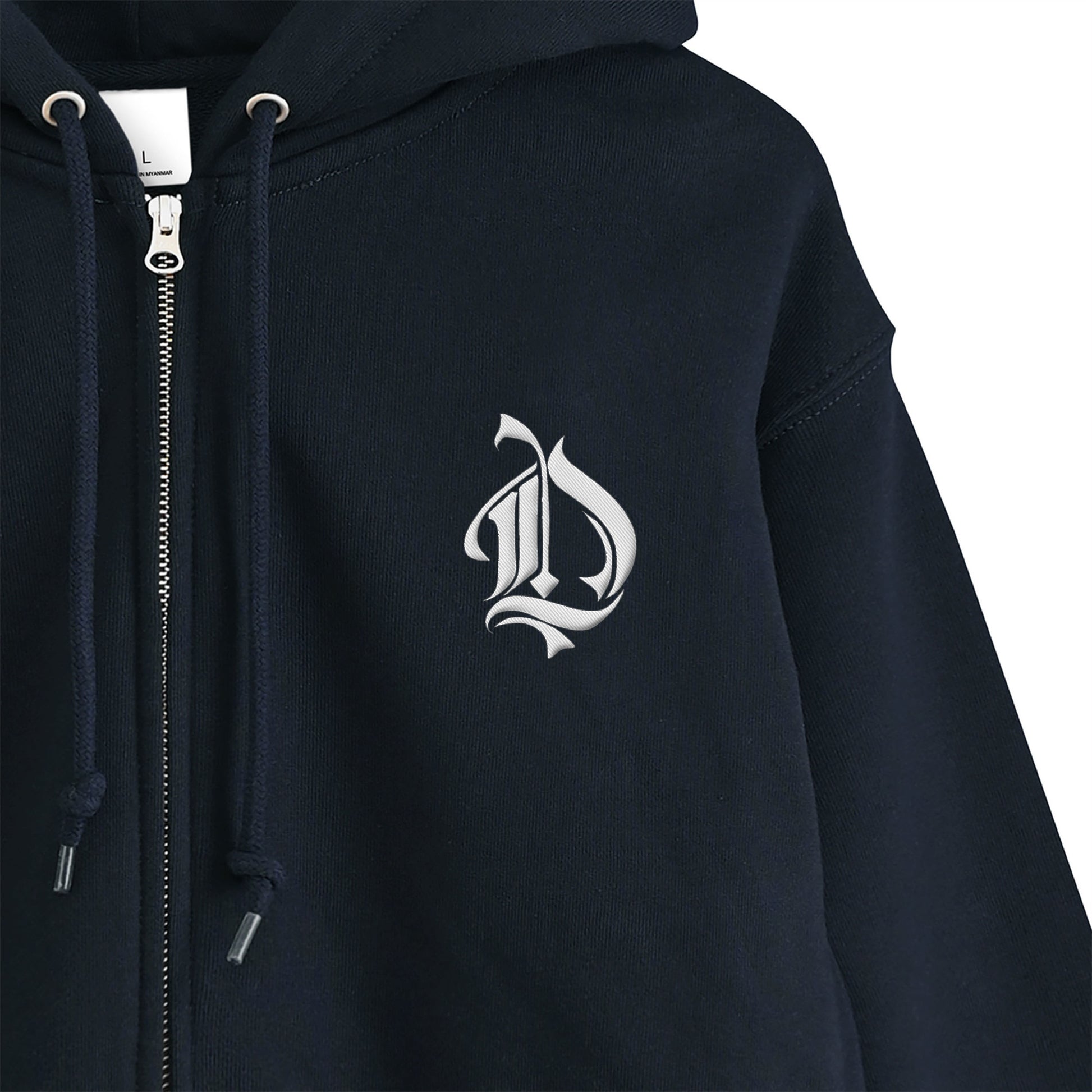 裏パイルジップパーカー　マリア navy image