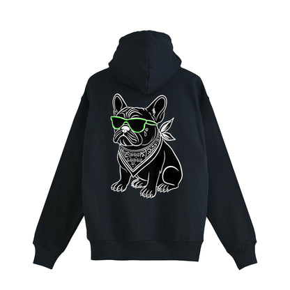 裏パイルジップパーカー　フレブル navy image