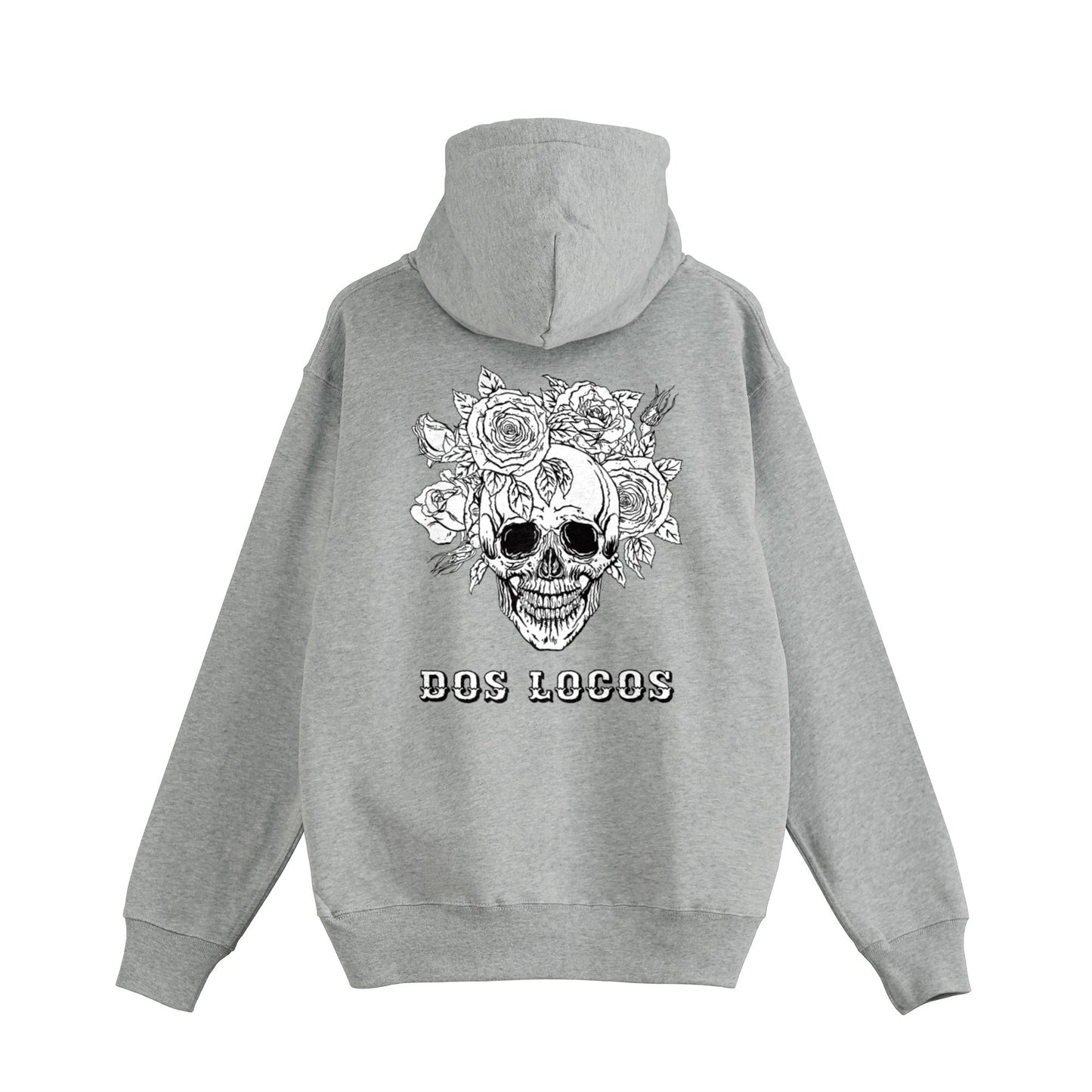 裏パイルジップパーカー　ローズスカル gray image