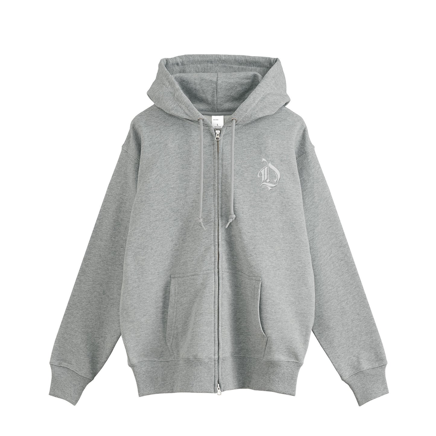 裏パイルジップパーカー　ローズスカル gray image