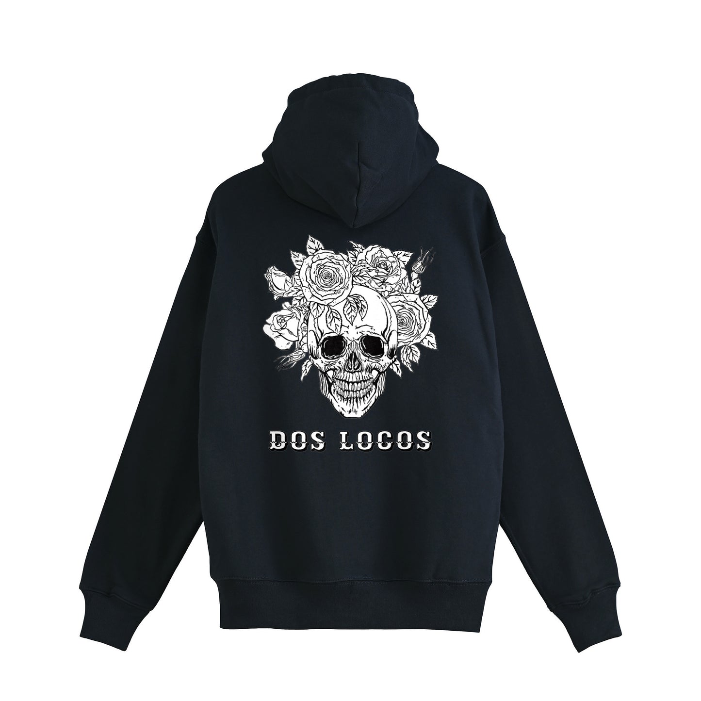裏パイルジップパーカー　ローズスカル navy image