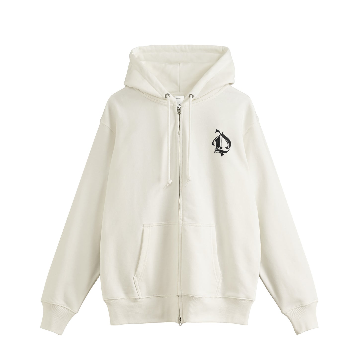 裏パイルジップパーカー　ローズスカル white image