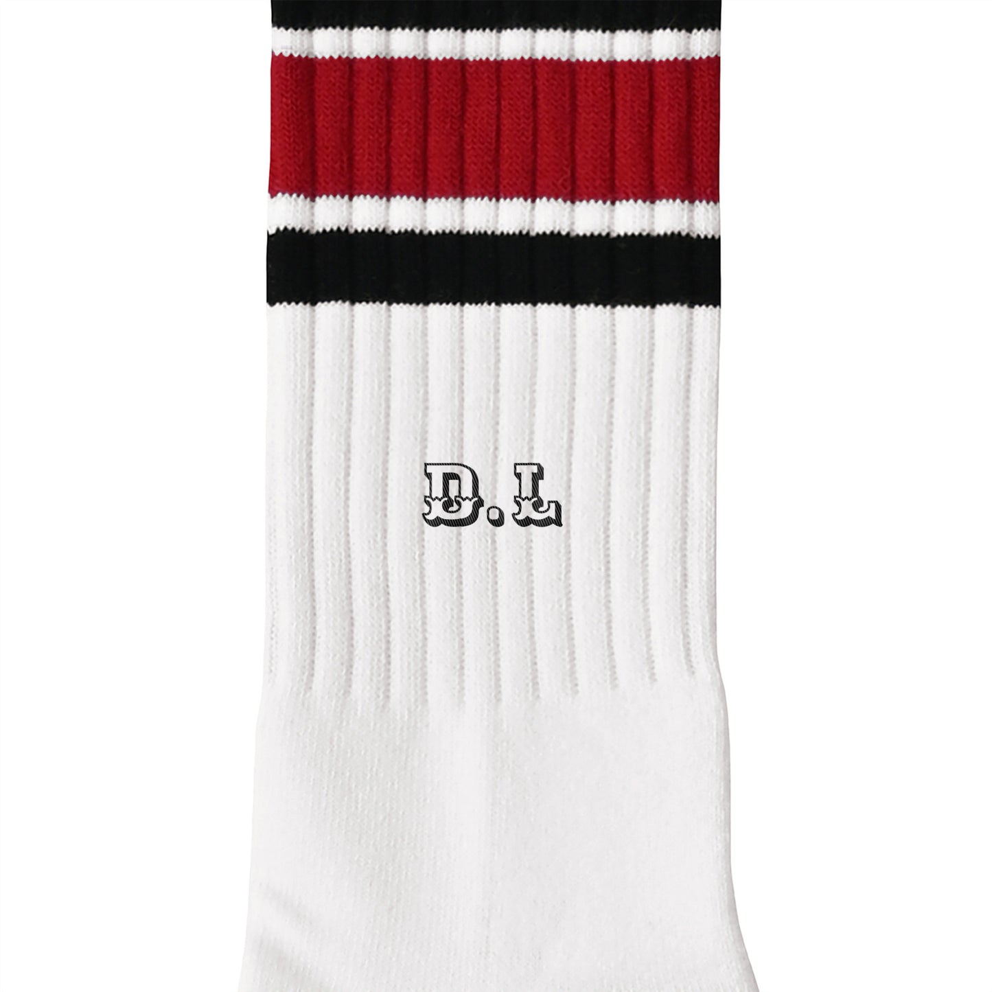 ソックス　ライン white-x-black-x-red image