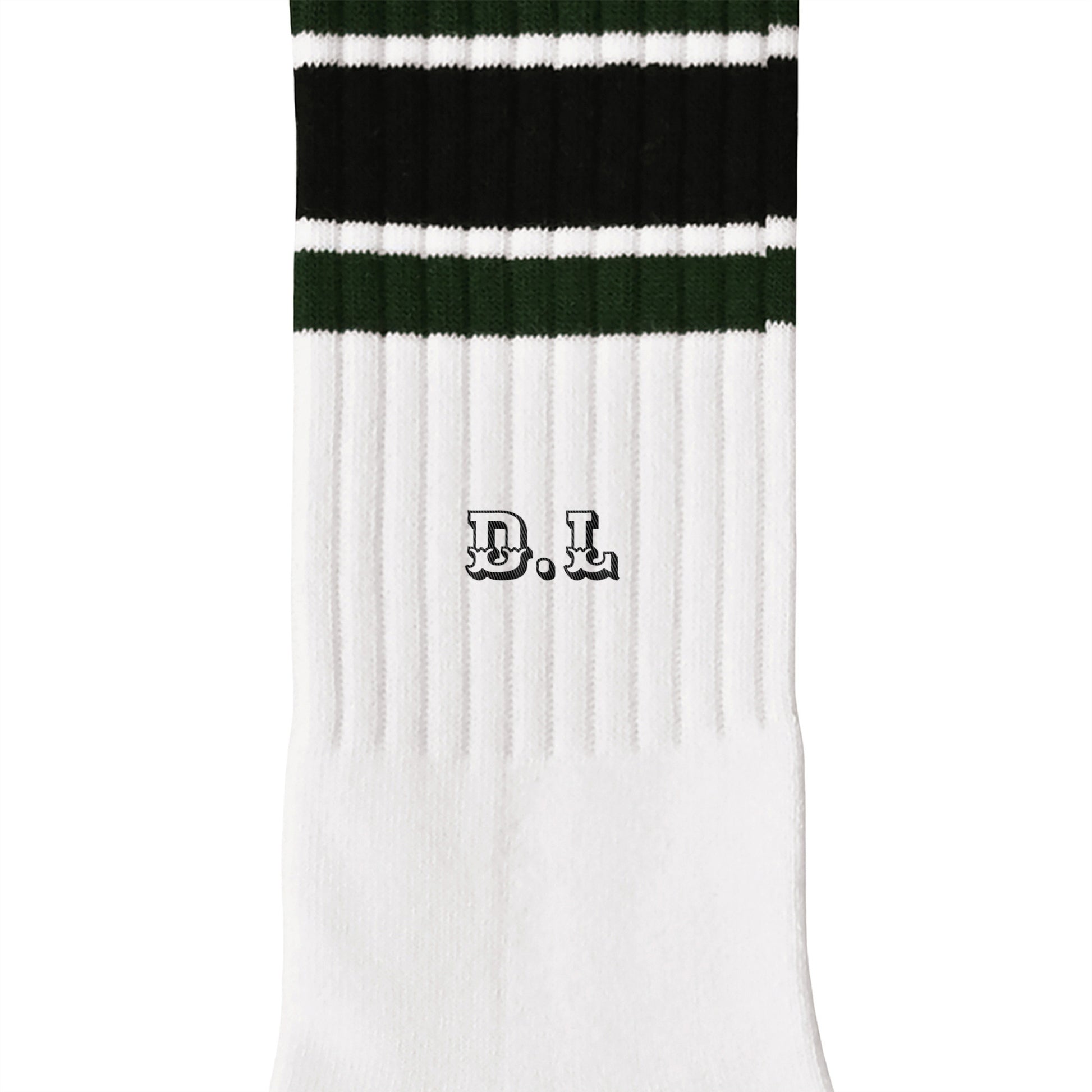 ソックス　ライン white-x-dark-green-x-black image