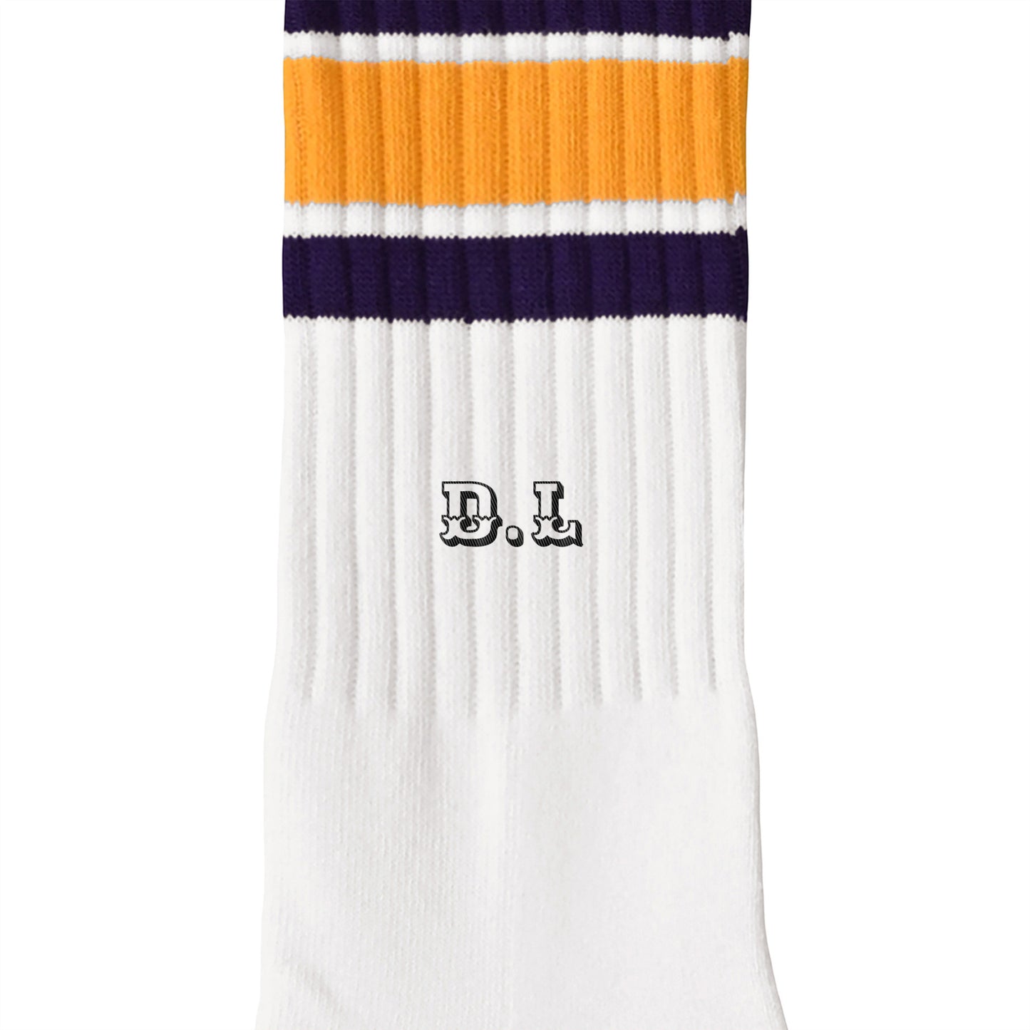 ソックス　ライン white-x-purple-x-gold image