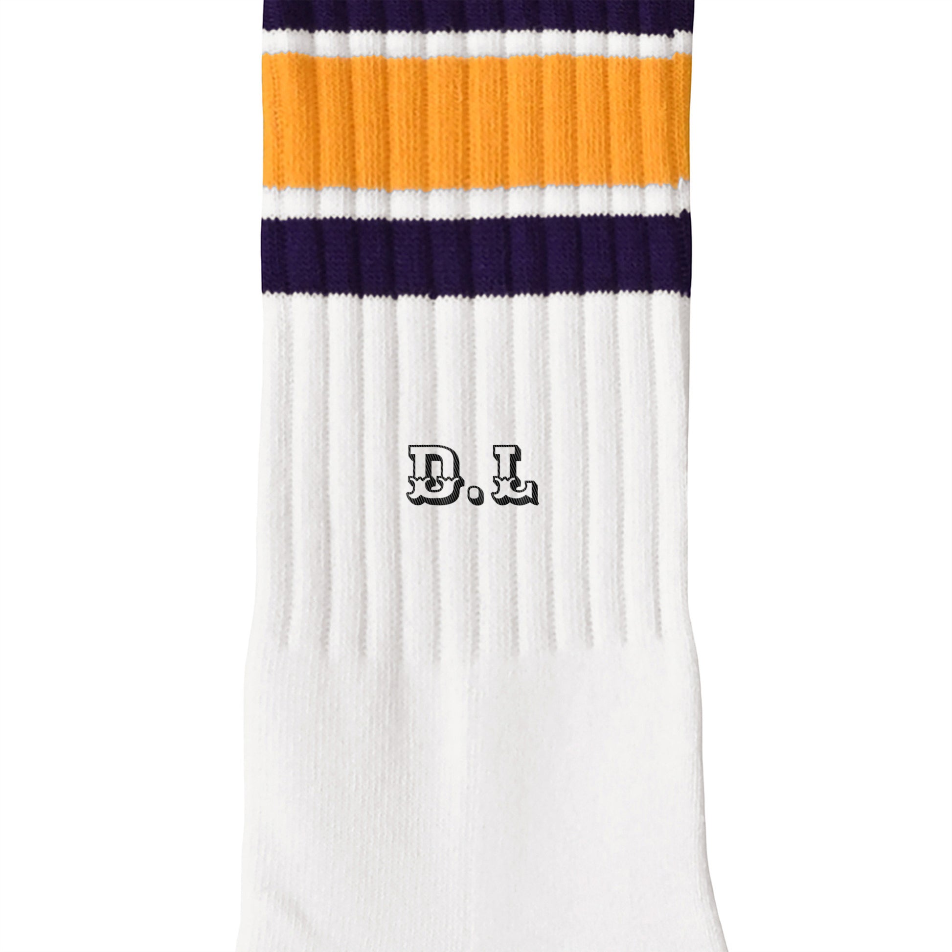 ソックス　ライン white-x-purple-x-gold image