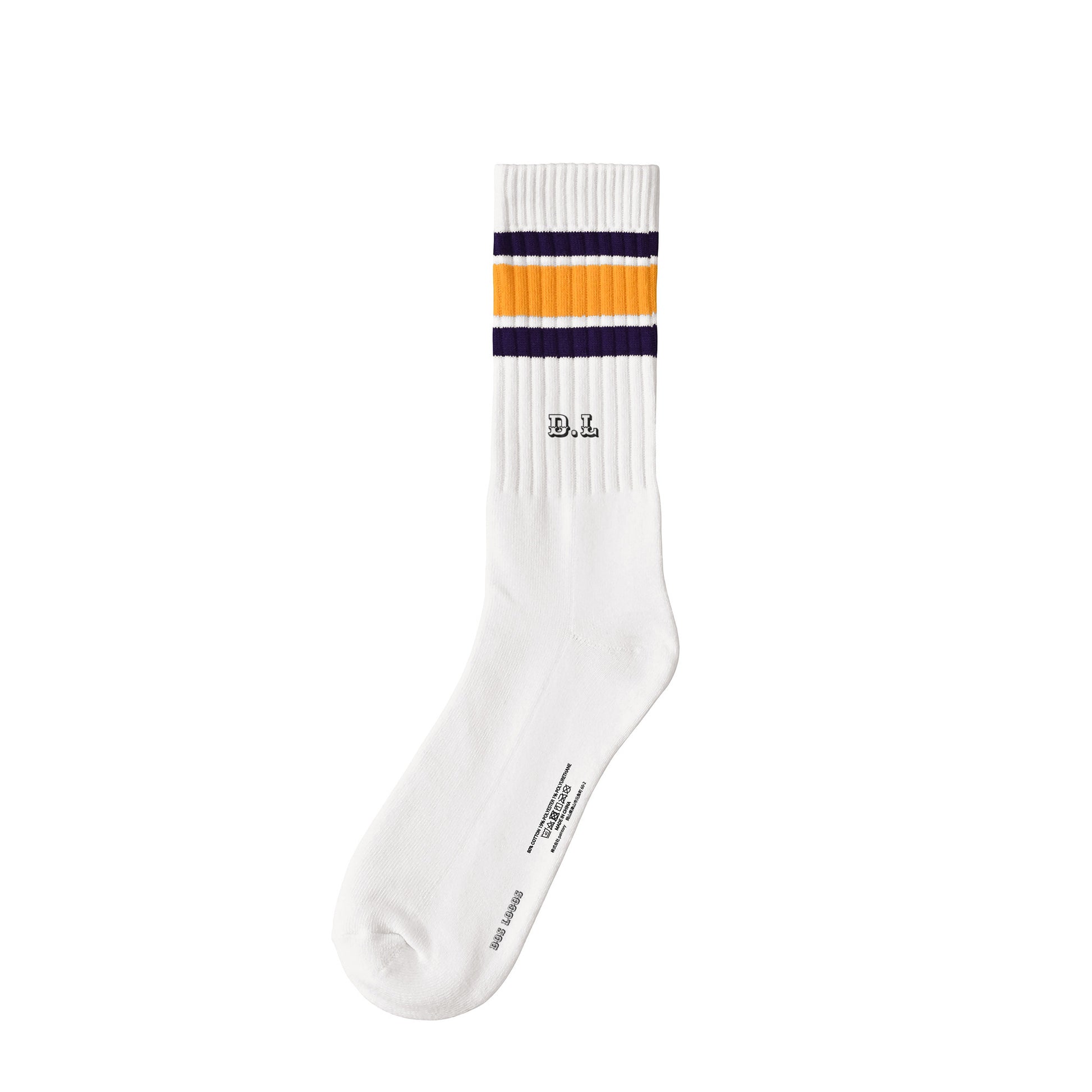 ソックス　ライン white-x-purple-x-gold image