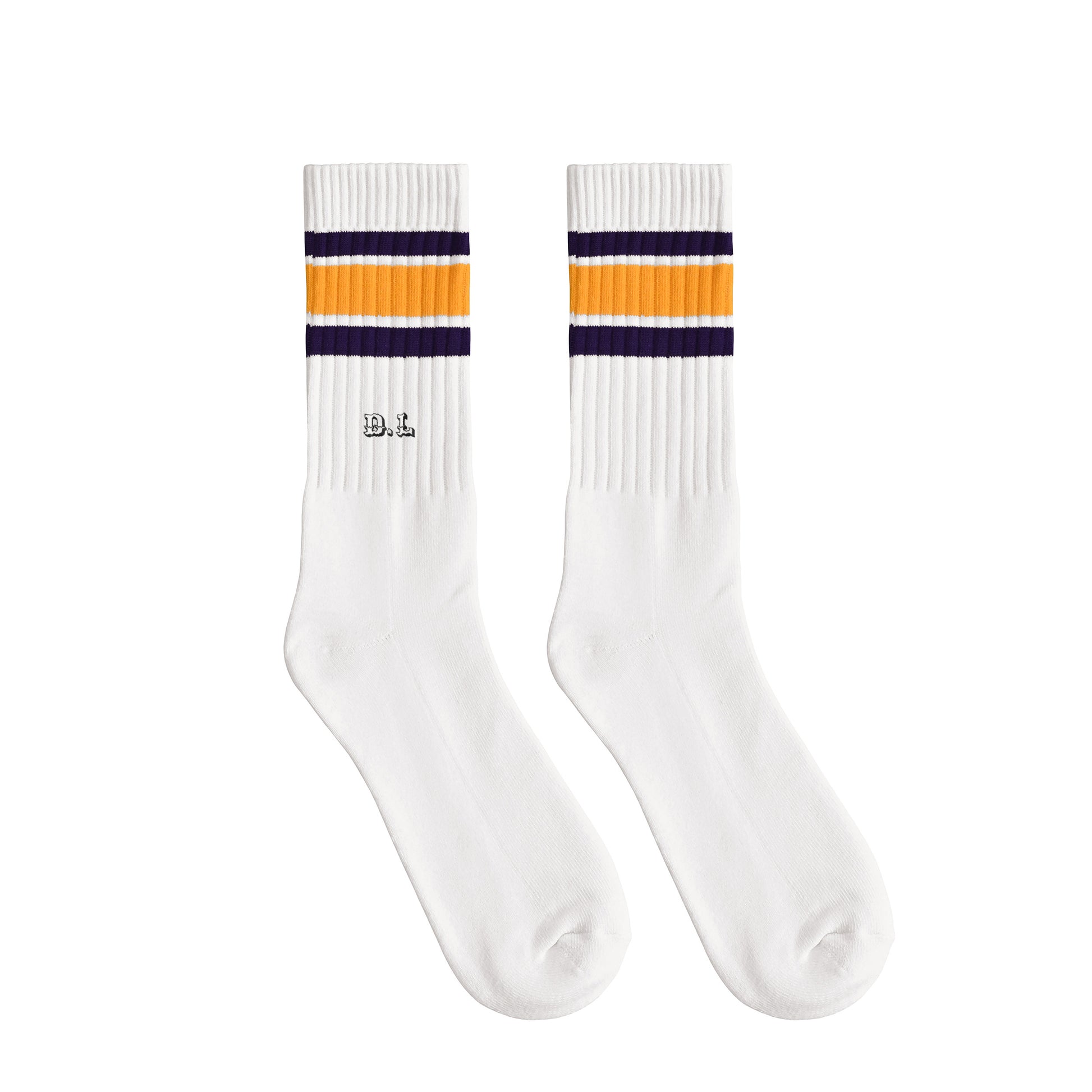 ソックス　ライン white-x-purple-x-gold image
