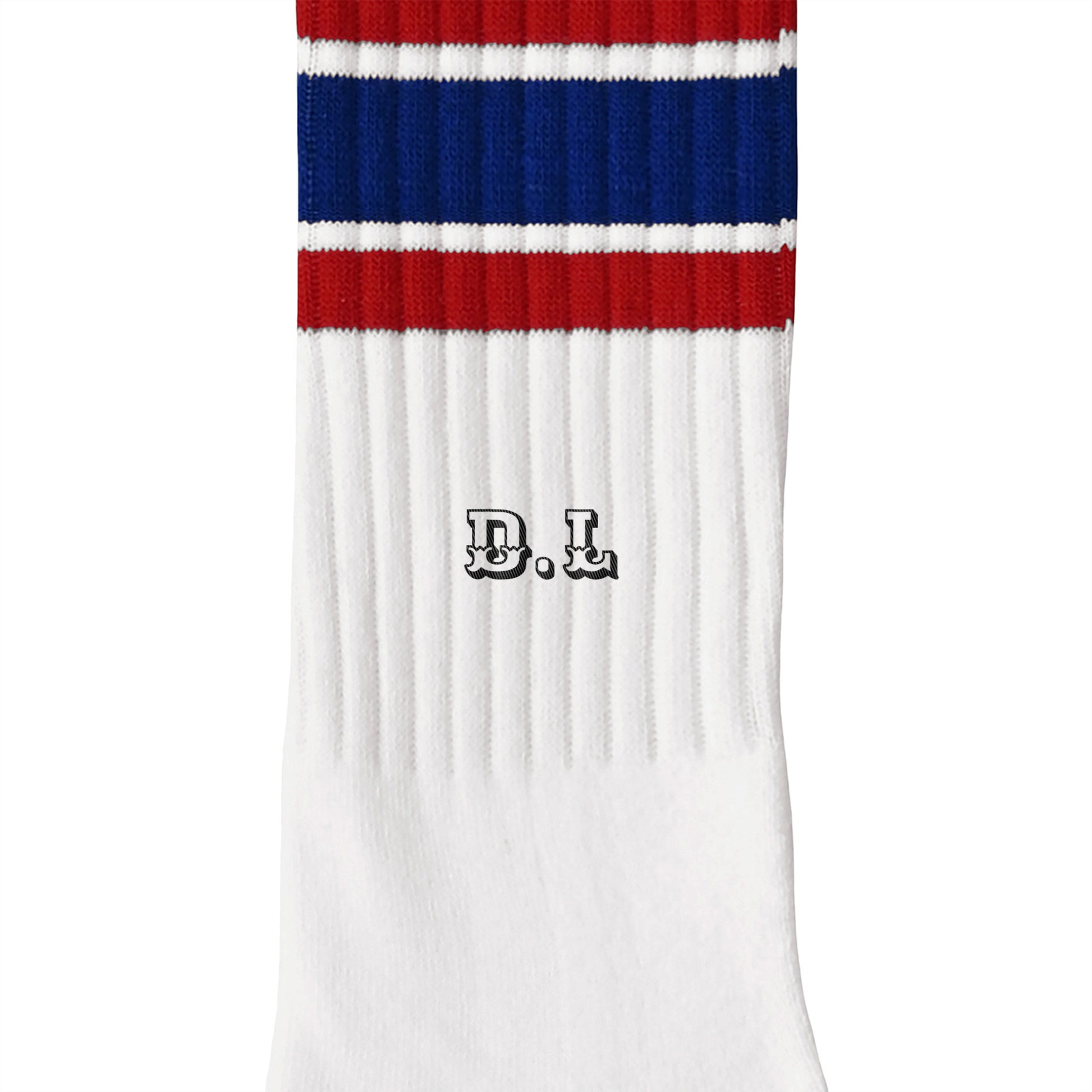 ソックス　ライン white-x-red-x-blue image