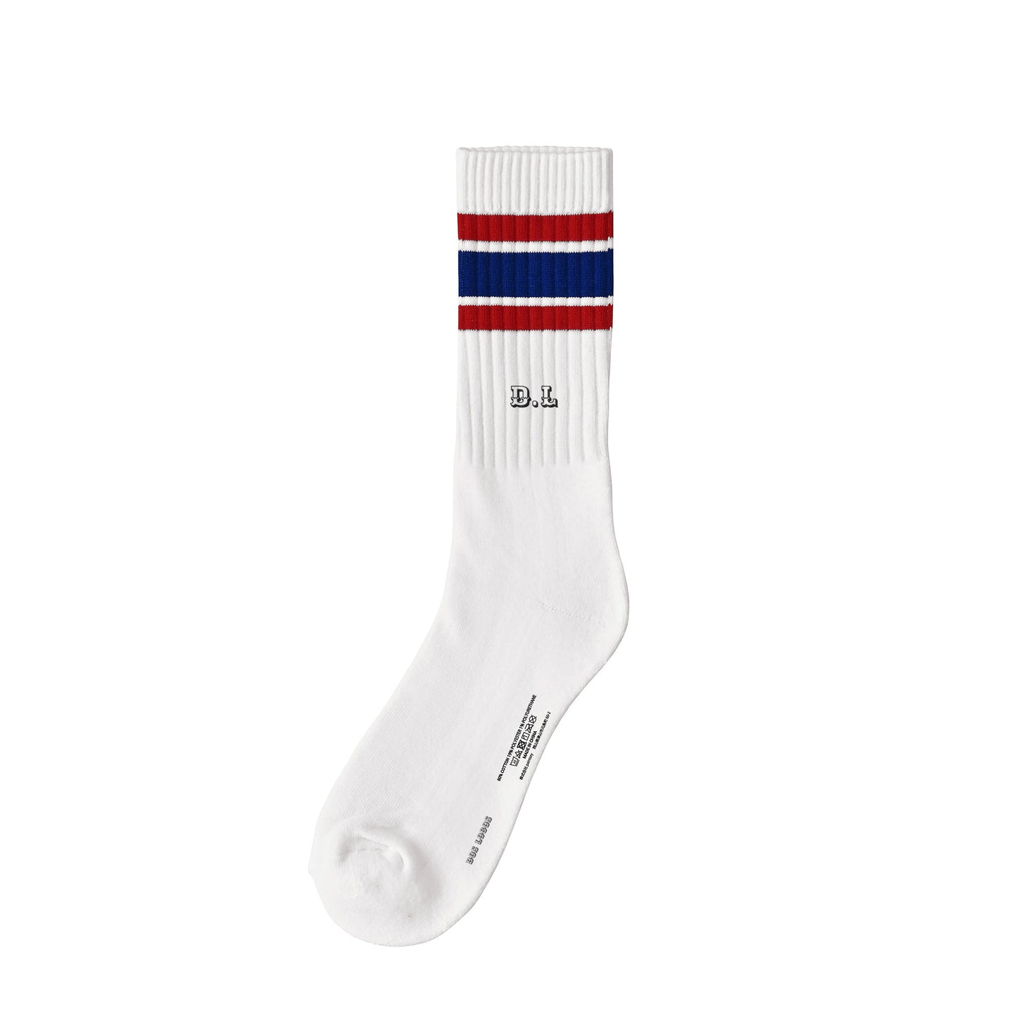 ソックス　ライン white-x-red-x-blue image