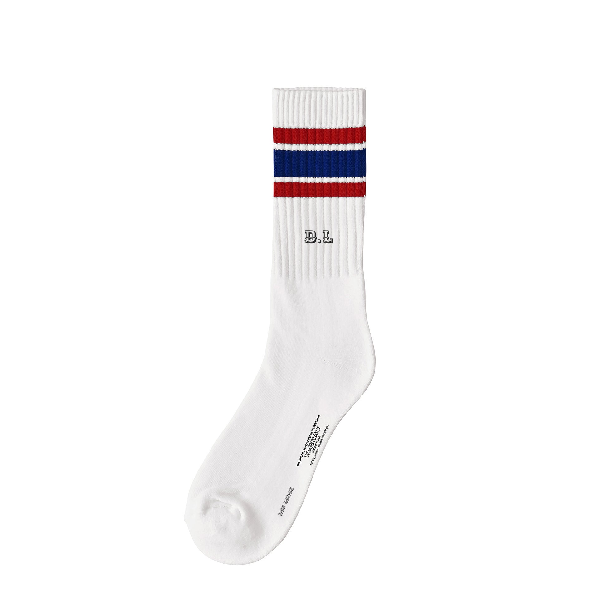 ソックス　ライン white-x-red-x-blue image
