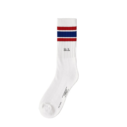 ソックス　ライン white-x-red-x-blue image
