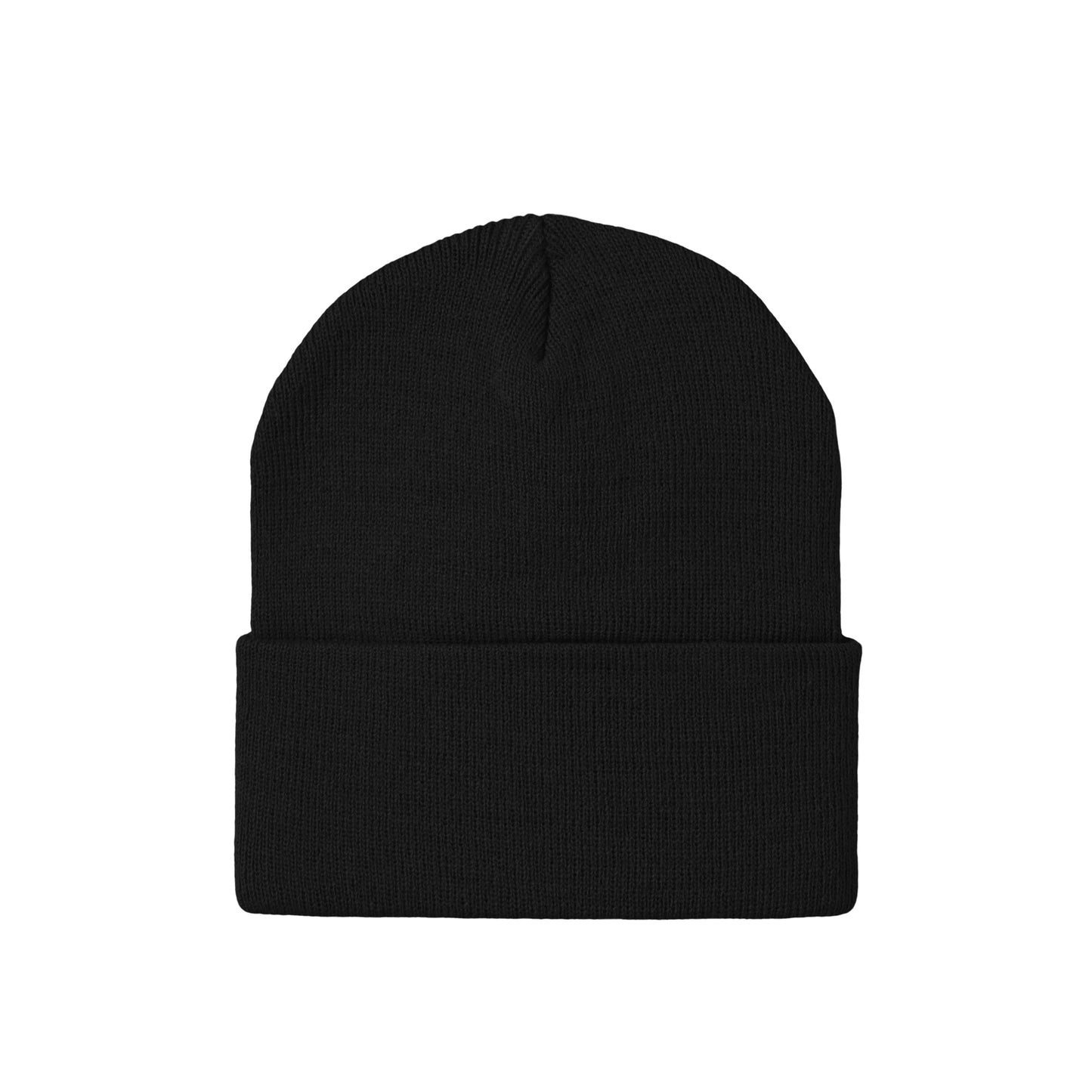 ニットキャップ　バーコード black image