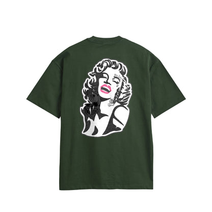 モンローコットンTシャツ green image