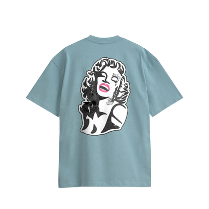 モンローコットンTシャツ light-blue image