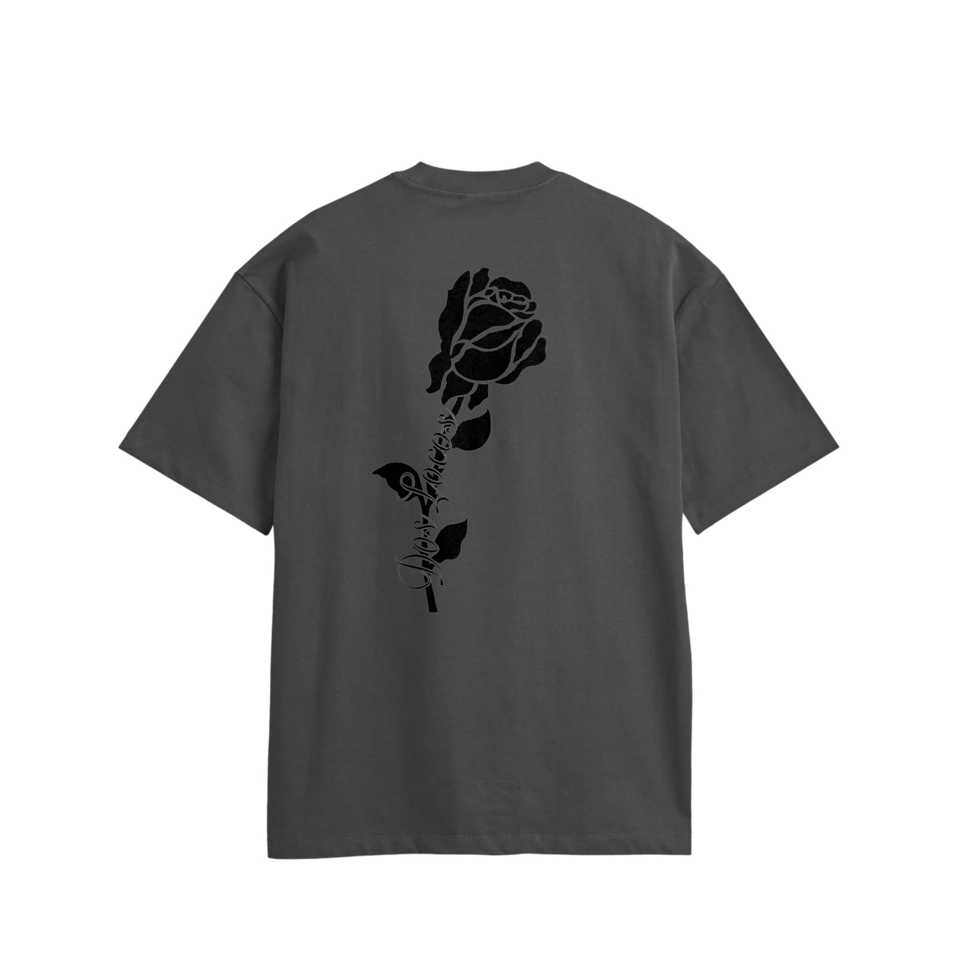 ローズ　コットンTシャツ charcoal image