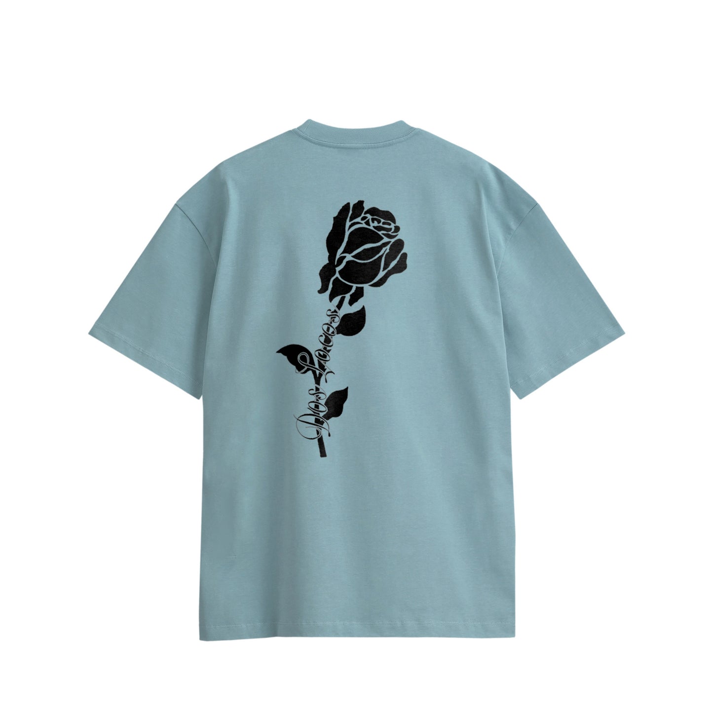 ローズ　コットンTシャツ light-blue image