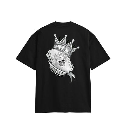 トランプ　コットンTシャツ black image