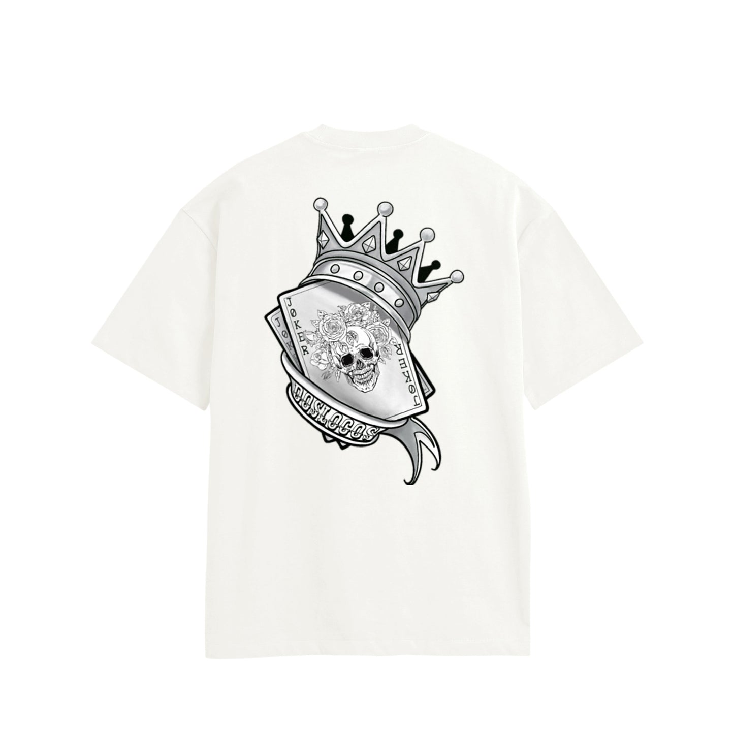 トランプ　コットンTシャツ white image