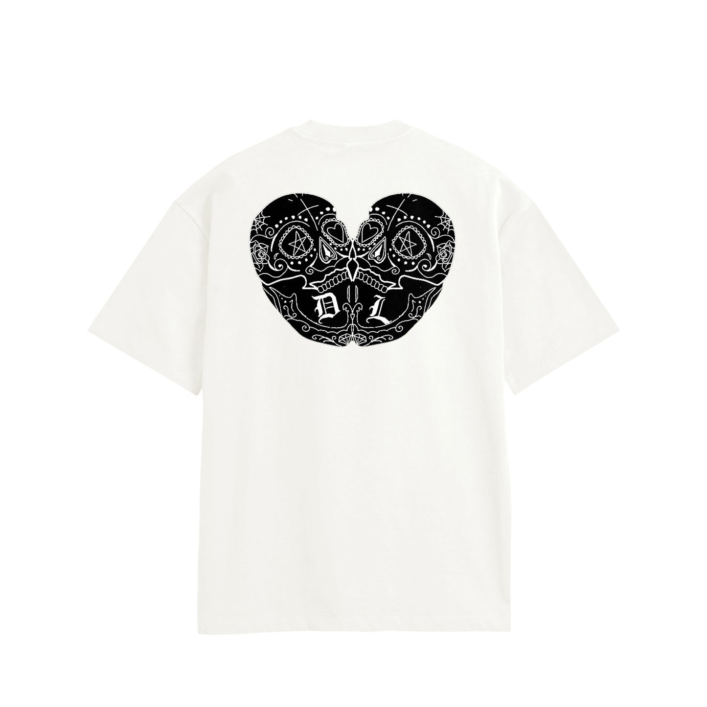 ダブルスカル　コットンTシャツ white image