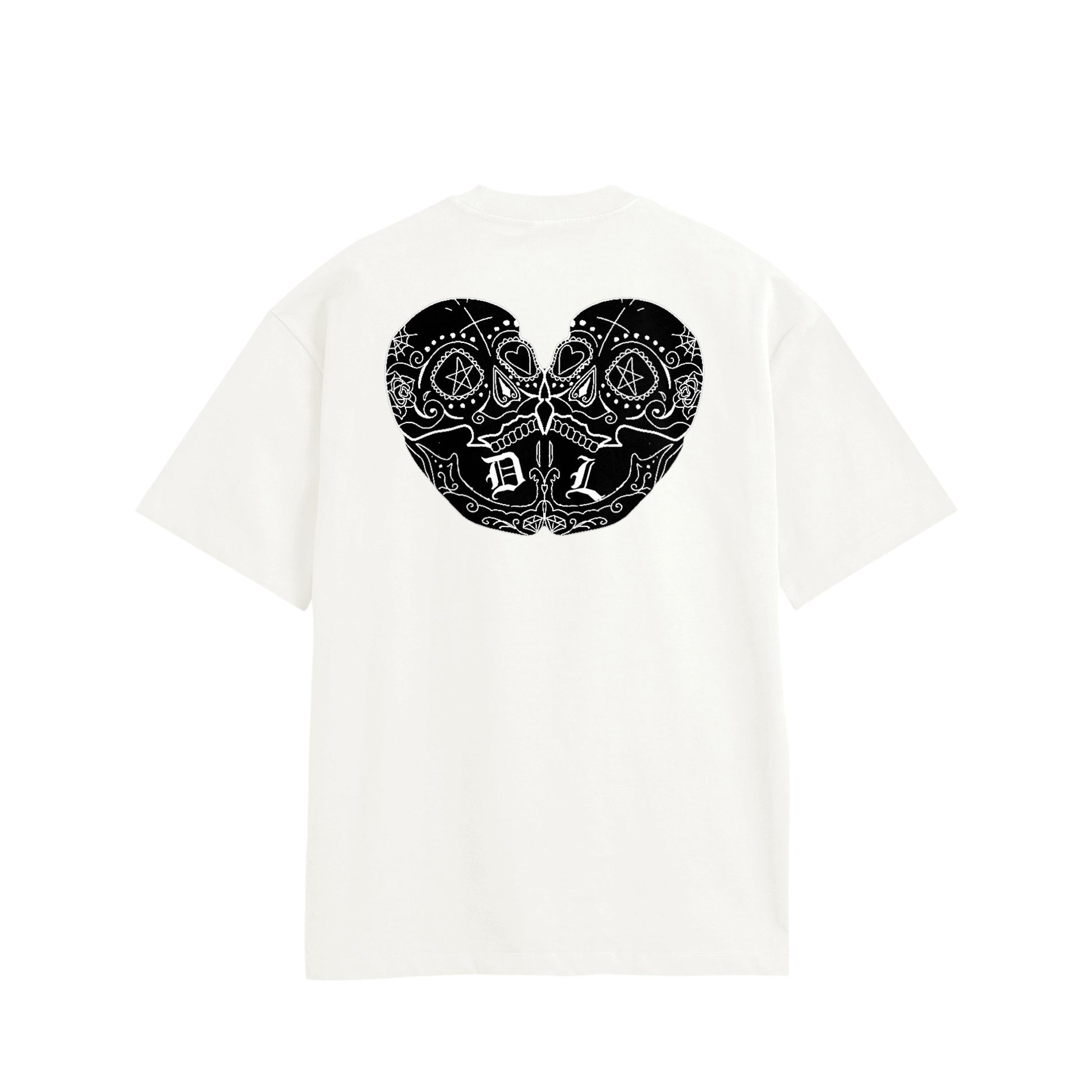 ダブルスカル　コットンTシャツ white image