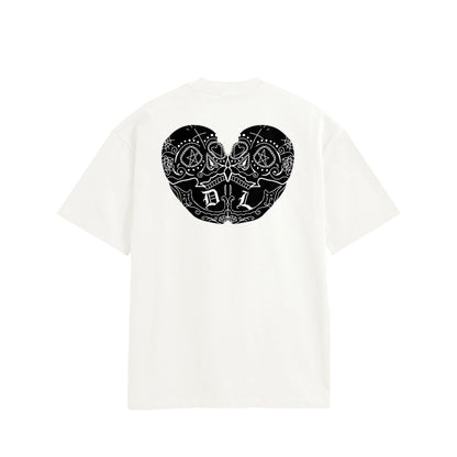 ダブルスカル　コットンTシャツ white image