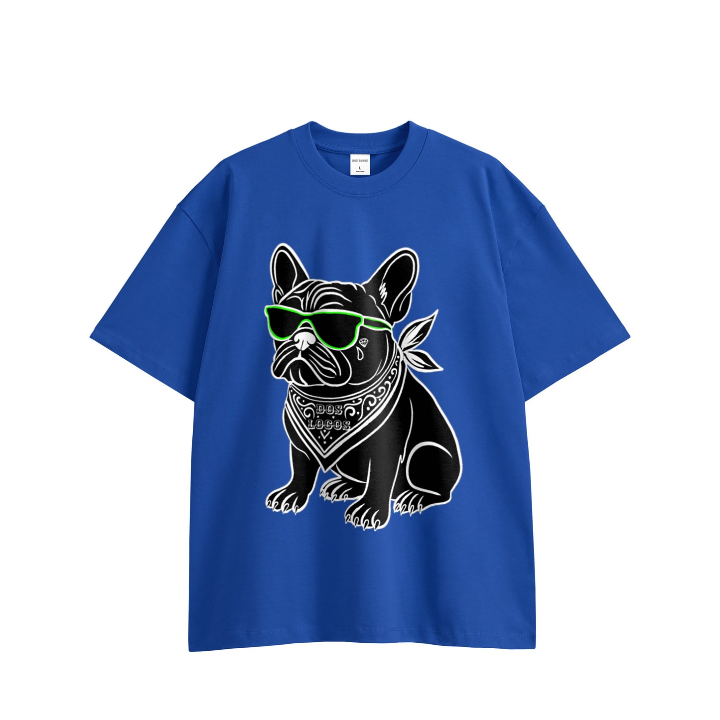 Dog コットンTシャツ blue image