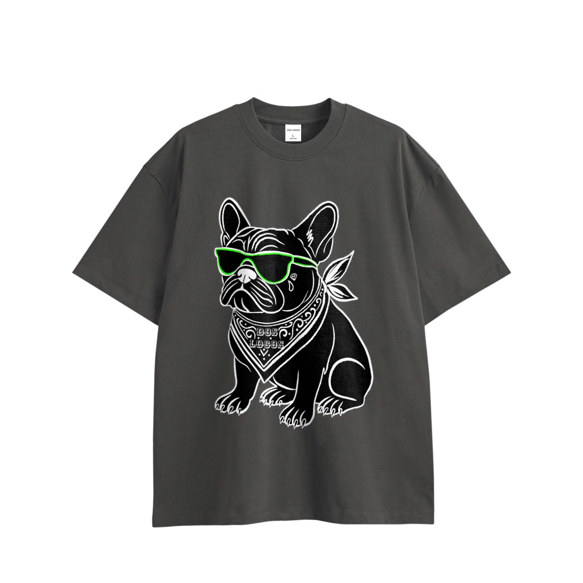 Dog コットンTシャツ charcoal image