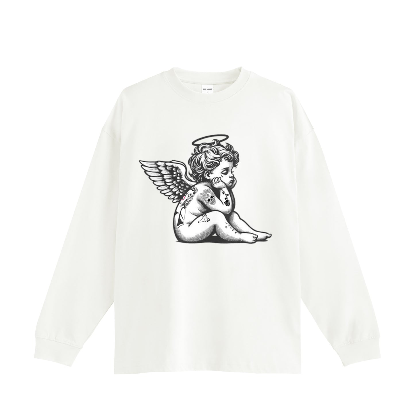 天使　ロングスリーブ white image