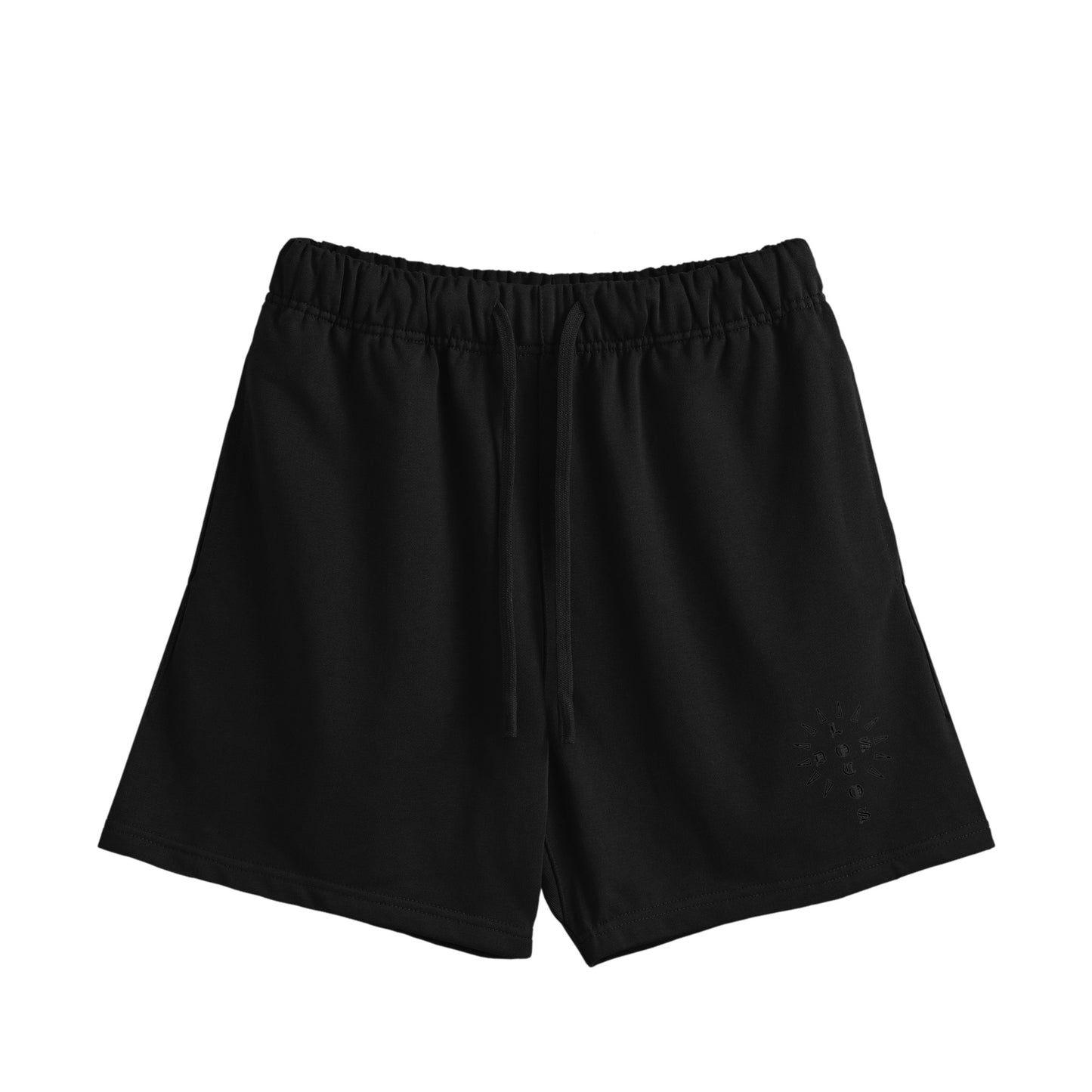 クロス　コットンショートパンツ black image