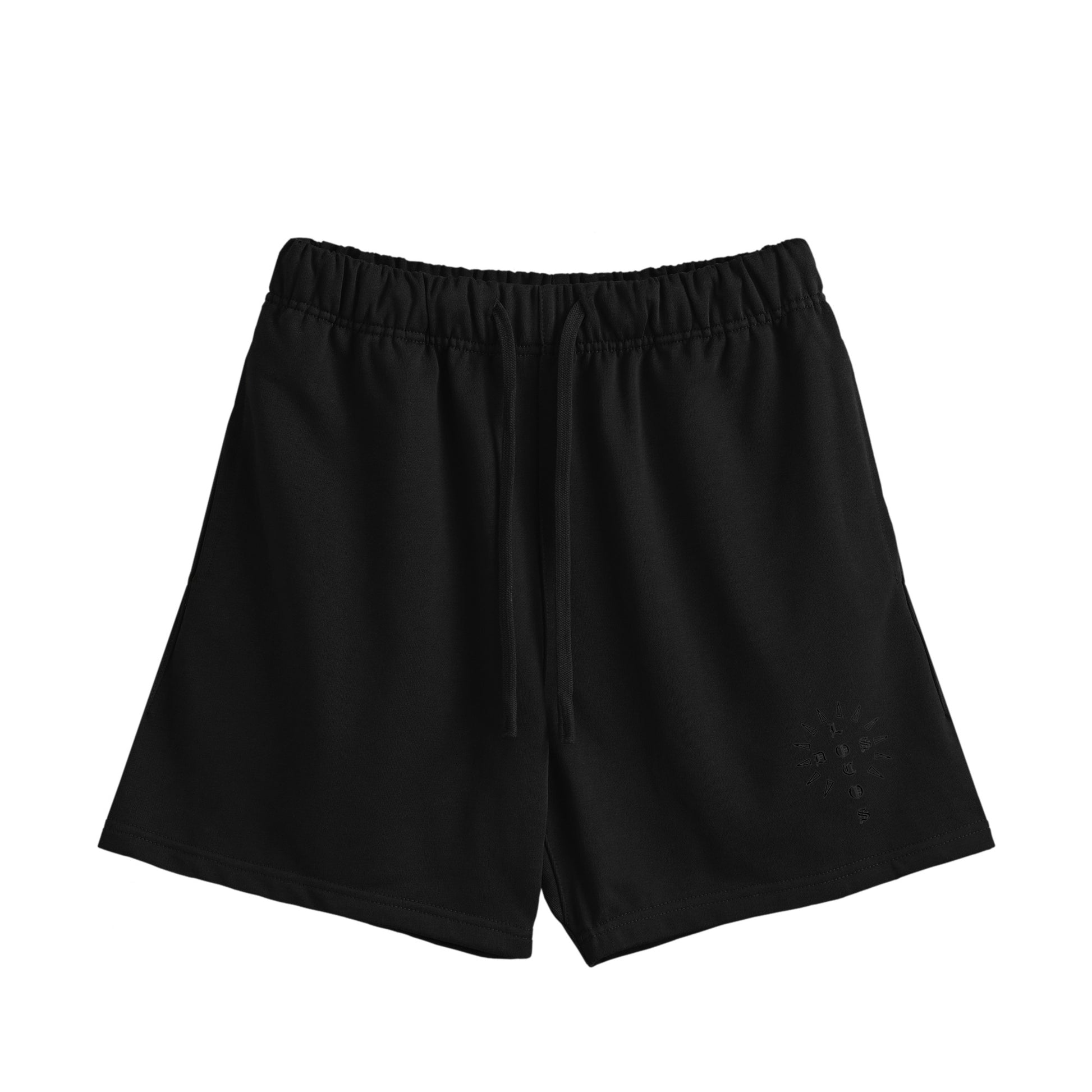 クロス　コットンショートパンツ black image