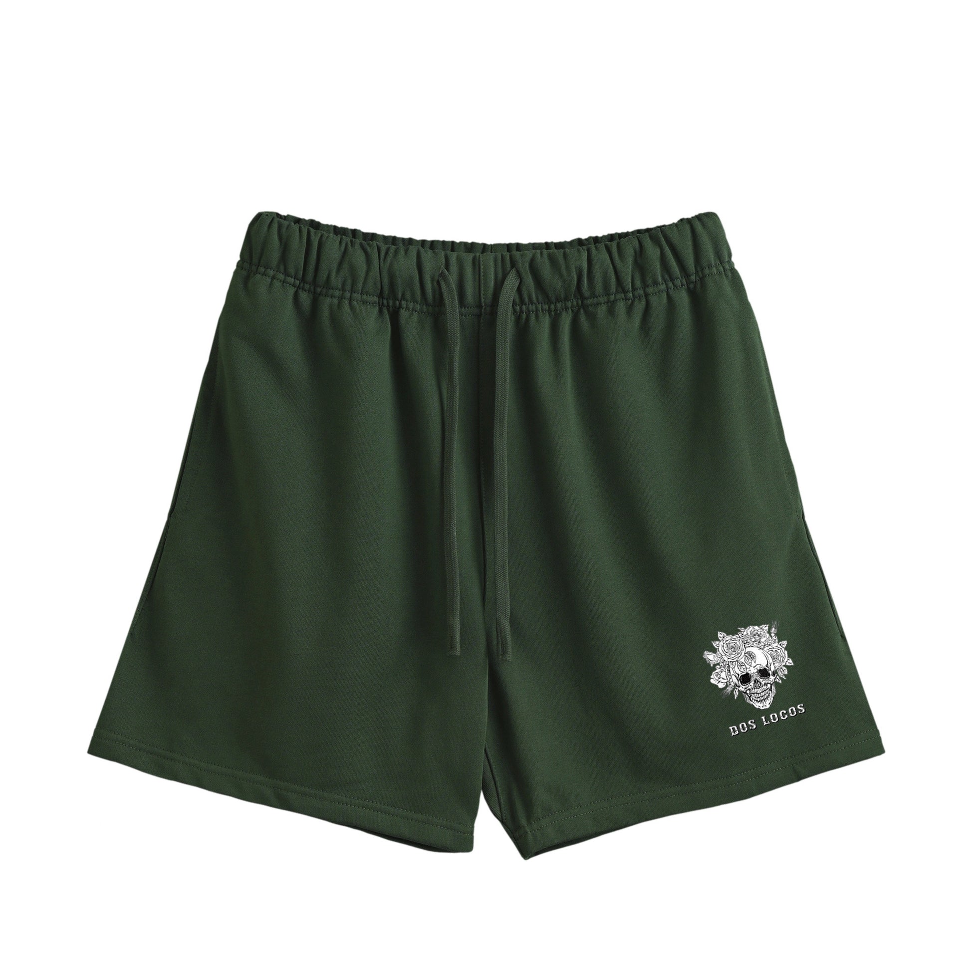 ローズスカル　コットンハーフパンツ green image