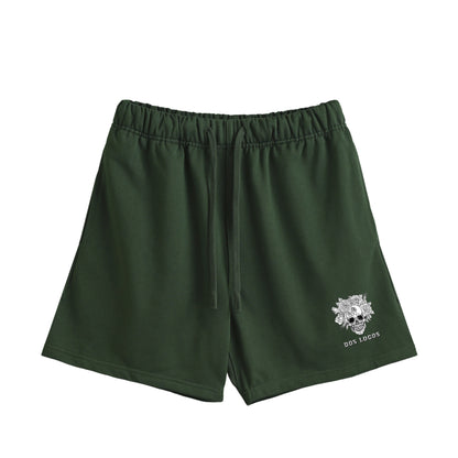 ローズスカル　コットンハーフパンツ green image