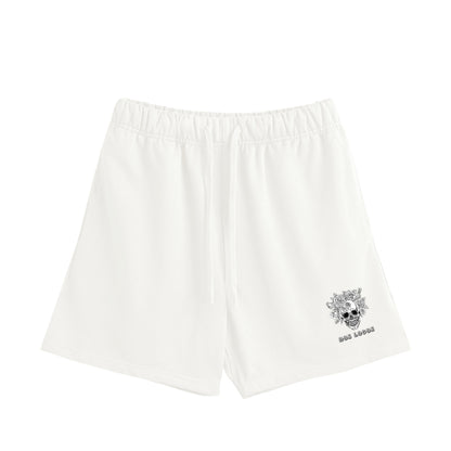 ローズスカル　コットンハーフパンツ white image