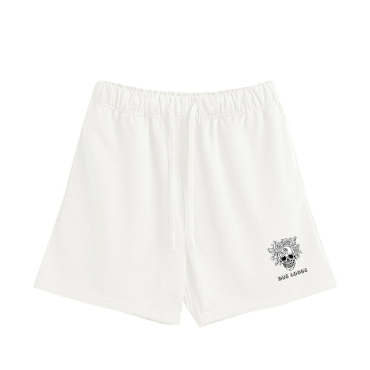 ローズスカル　コットンハーフパンツ white image