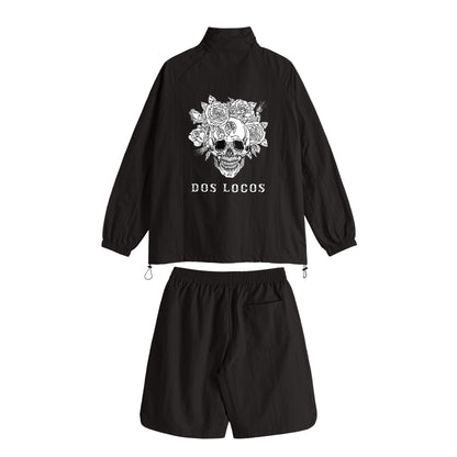 スカルローズ　ナイロンセットアップ black image