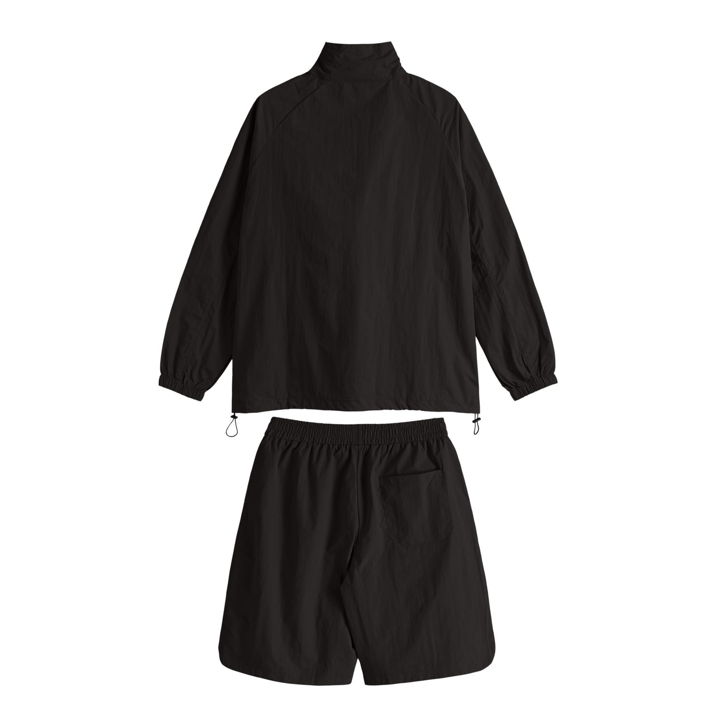 ロゴ　ナイロンセットアップ black image