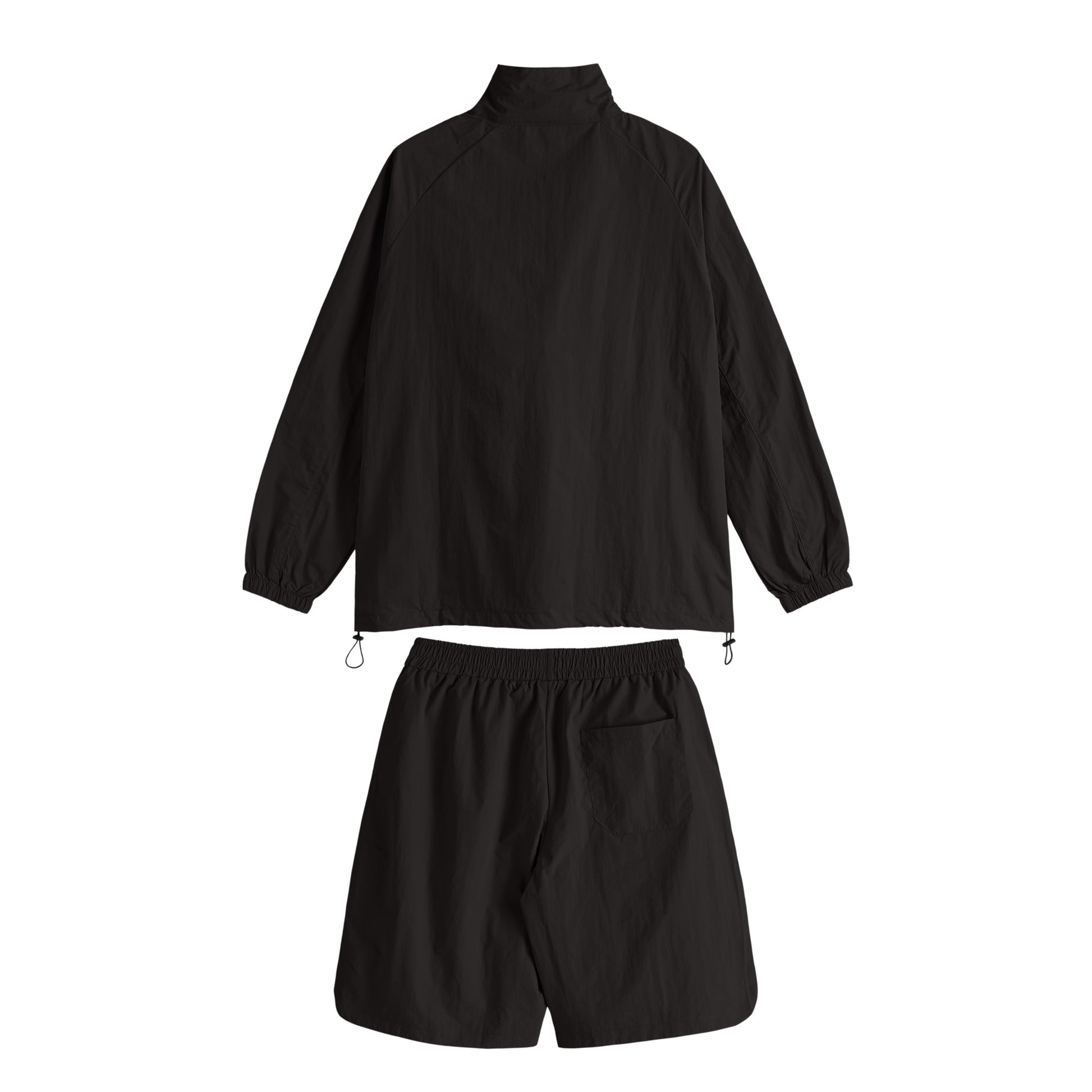 ロゴ　ナイロンセットアップ black image